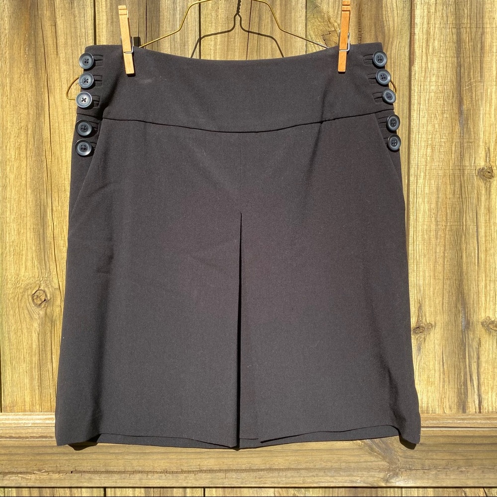 Black Women's Button-Detail Skirt